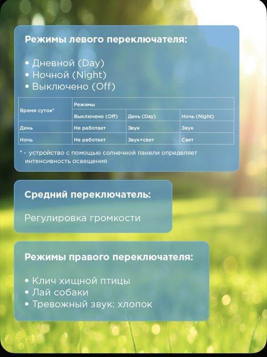 Звуковой отпугиватель животных птиц