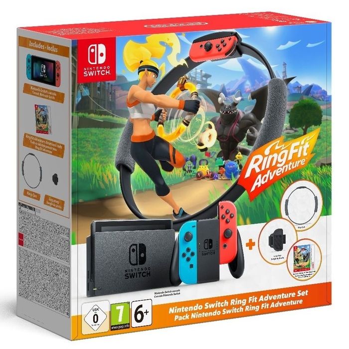 Consola NINTENDO SWITCH Ring Fit Adventure Red Blue Joy Cons)