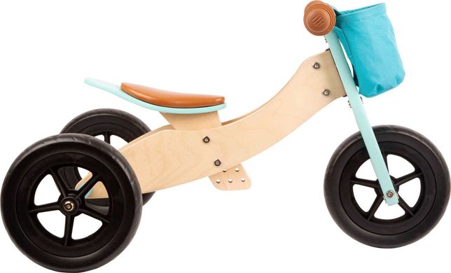 Tricicleta bicicleta 2 in 1 lemn copii