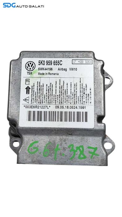 Unitate Modul Calculator Control Airbag Volkswagen Golf 6 Plus 2008 - 2012 Cod 5K0959655C [L7437]
