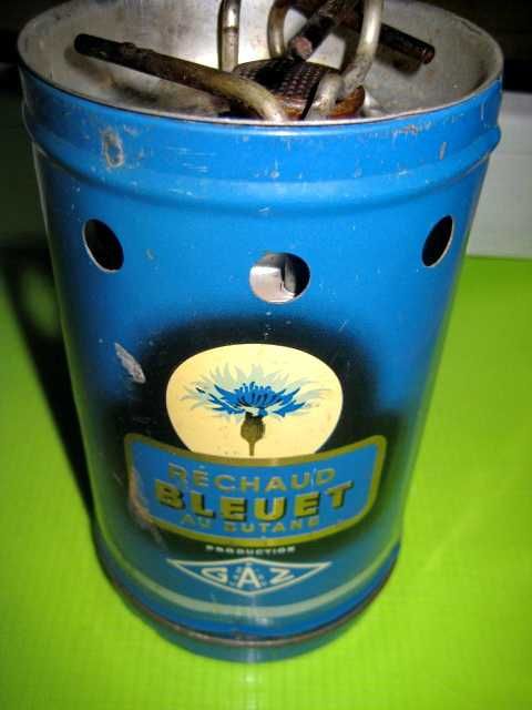 9779-Lampa vintage campanie Rechaud Bleuet gaz st. foarte buna.