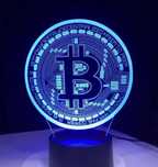 Bitcoin акрилна LED лампа с 16 цвята