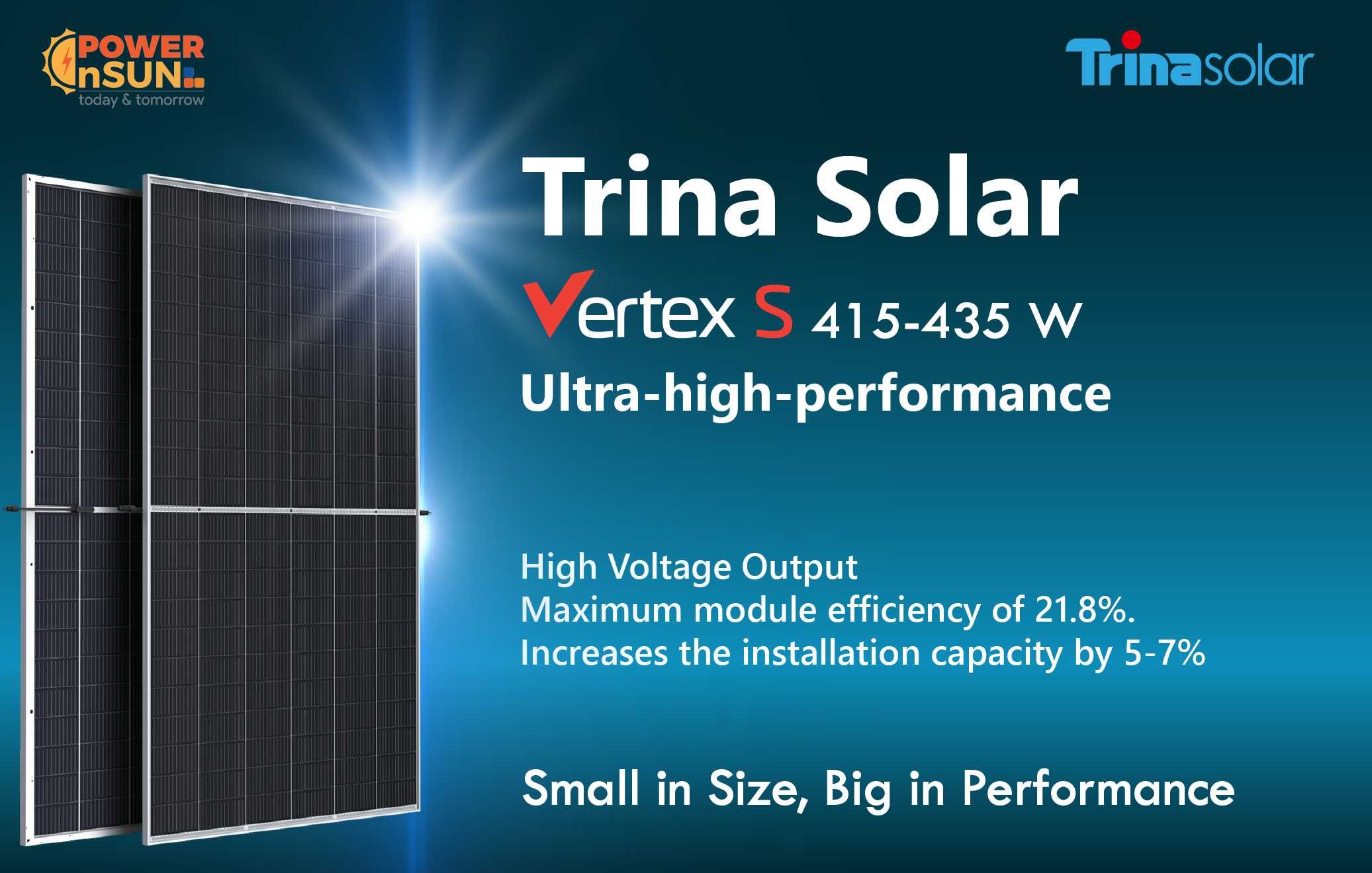 Trina Vertex S 415/420/425/430/435/440w с черна рамка - Соларни панели