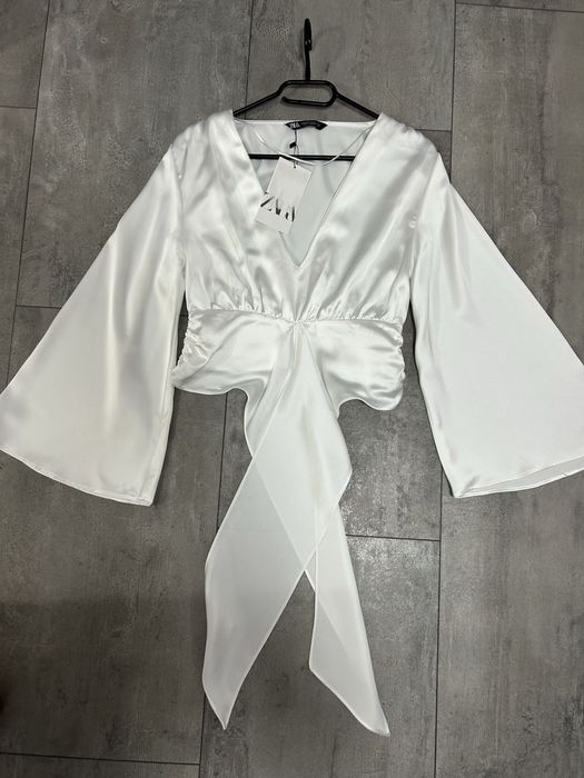 Top alb dama, Zara, nou, XS