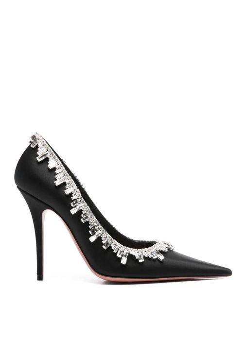 New Season Amina Muaddi 105mm crystal-embellished pumps