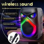 Безжична Bluetooth тонколона E-8803 4 инча  RGB LED осветление