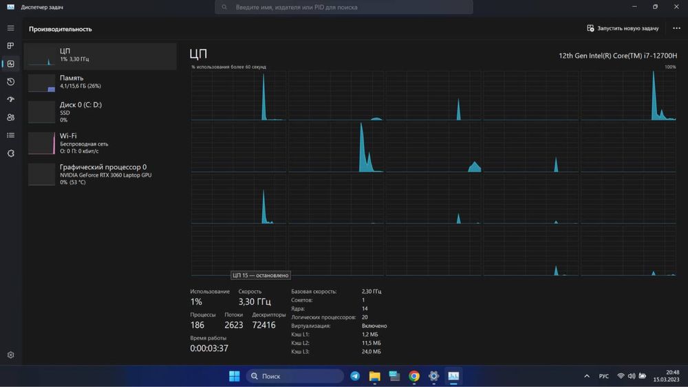 Продаю игровой ноут Tuf f15 2022года с i7 12700 и rtx3060