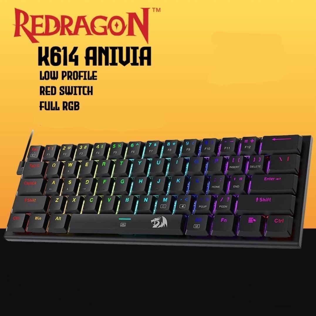 Redragon ANIVIA RGB Механическая Клавиатура 60% свитчи Red
