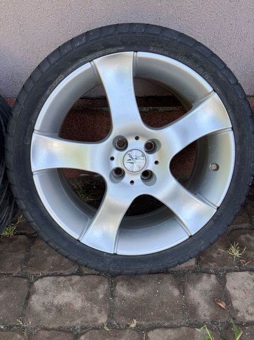 Vând set jante și cauciucuri Fondmetal 4x100 17 inch