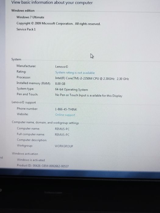 Leptop lenovo 13