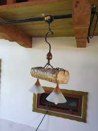 Lampa rustica lemn