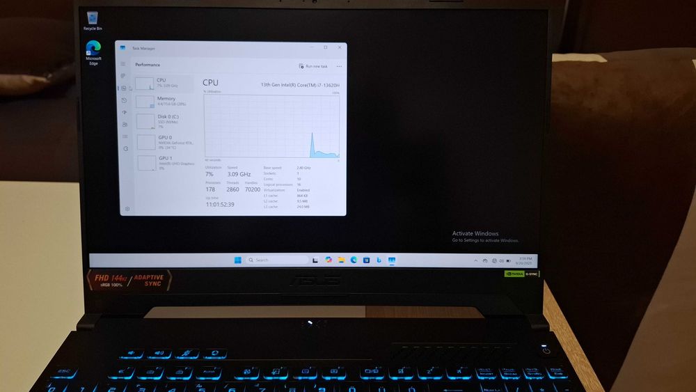 Laptop Gaming ASUS TUF – i7-13620H /16GB DDR5 /RTX 4050 6GB /SSD 512GB