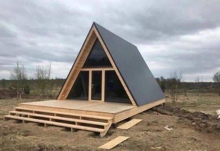 Cabane tip A-frame de locuit