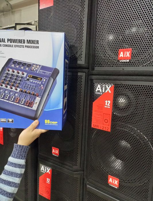 Активные микшеры Grand и Yamaha.