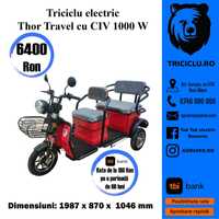 Thor Travel rosu sau alb cu CIV tuktuk triciclu electric