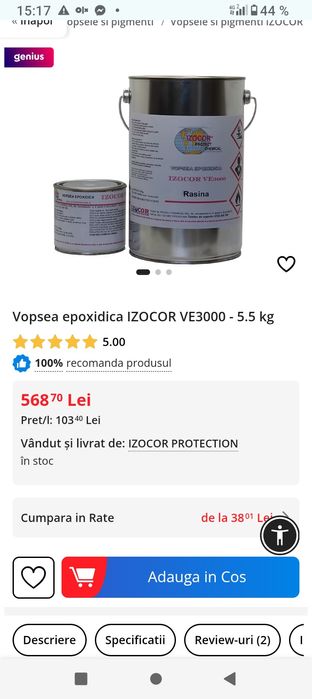 Vopsea epoxidica izocor ve3000