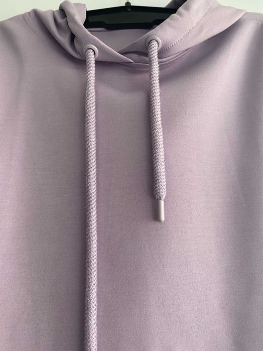 Hanorac lila, marime S/36, gluga, buzunare, molton cu vascoza, nou