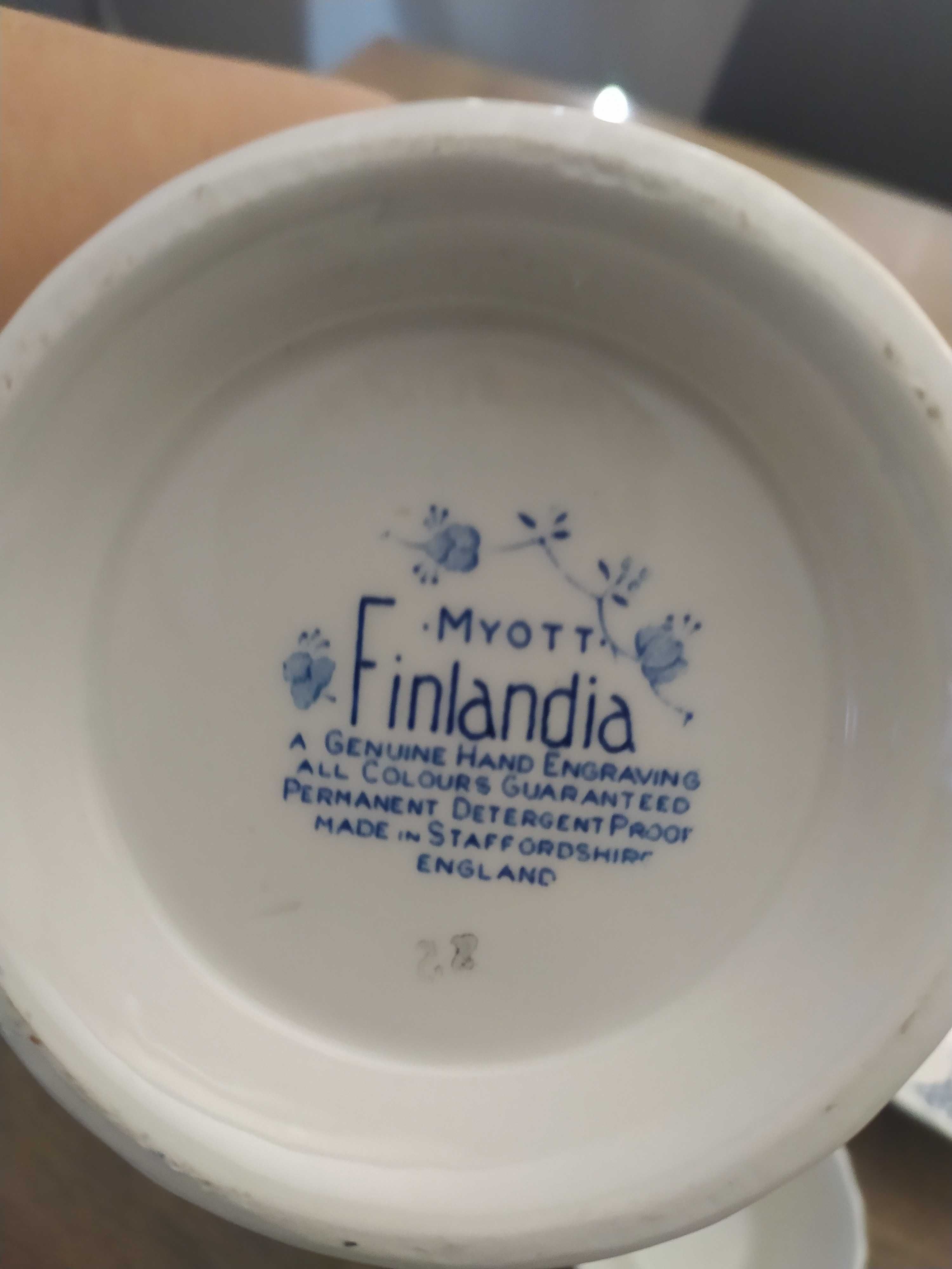 Винтидж порцеланов сервиз за кафе/чай 1982 Myott Finlandia 21 части