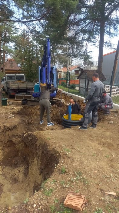 Септична яма , Канализация ,Багер ,Бобкат