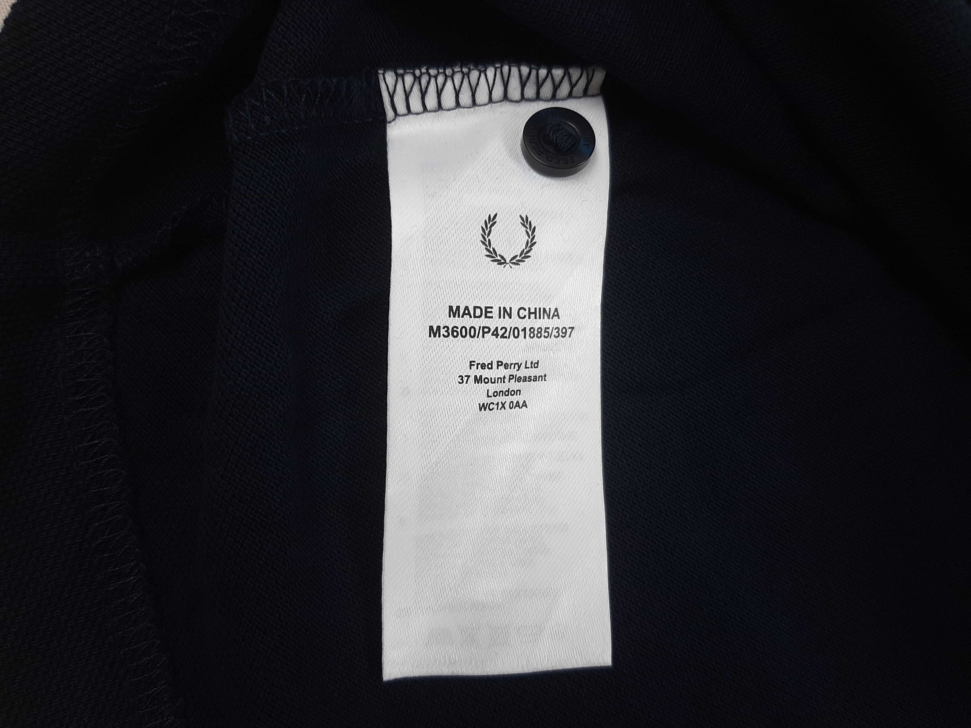 Fred Perry - Оригинална мъжка тениска с яка размер XL