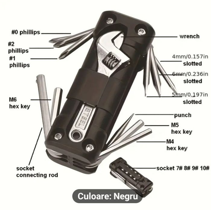 Set de scule multifuncțional din oțel