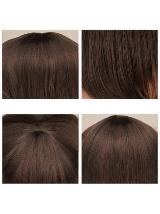 Дамска перука - тъмно кафява