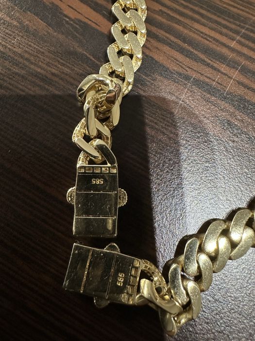 Lant cuban aur 14k turcia 585