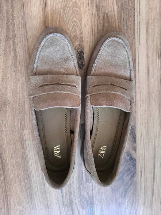 Велурени мокасини Zara