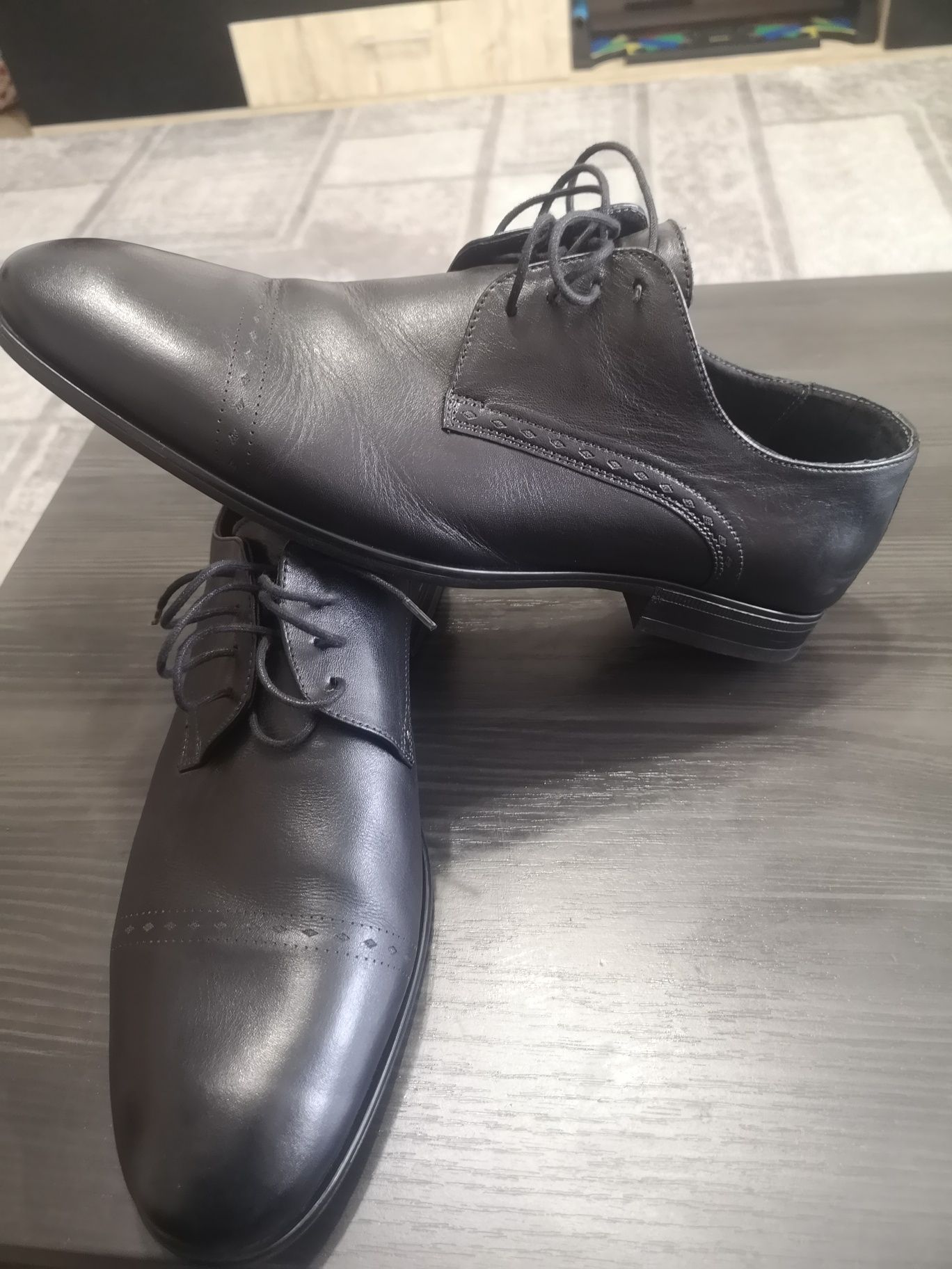 Pantofi negri piele Mire sau costum