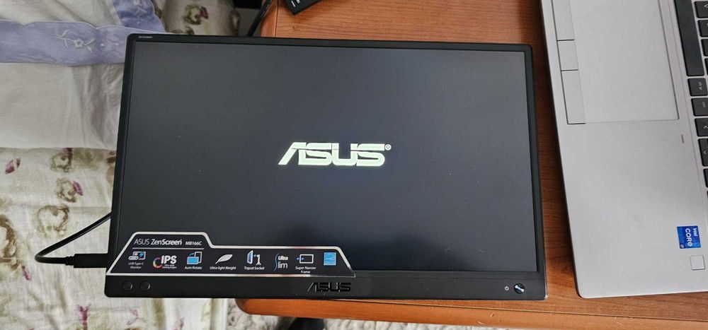 Monitor Asus MB166C ZenScreen, IPS, 15.6", 1920x1080, 5ms, USB, 60Hz