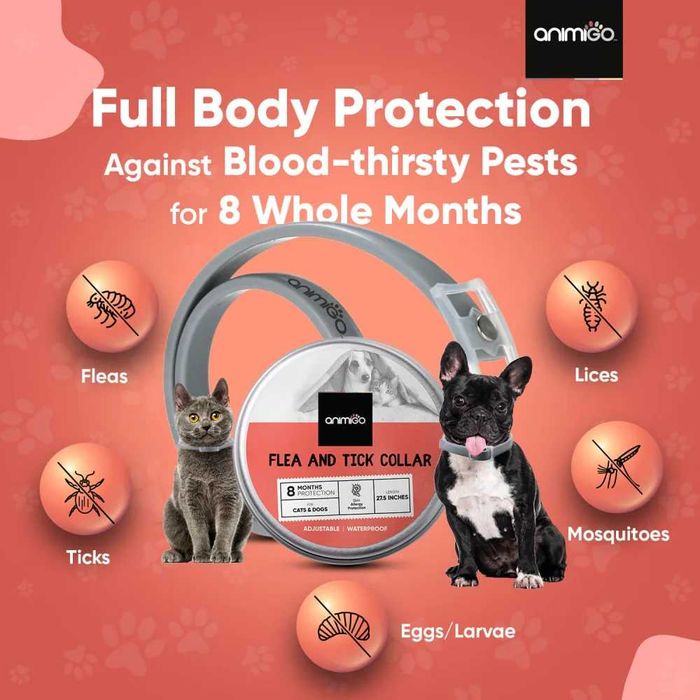 Каишка за куче или котка против кърлежи, комари, бълхи, мухи и др