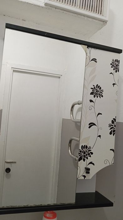 Шкаф с зеркалом для ванны