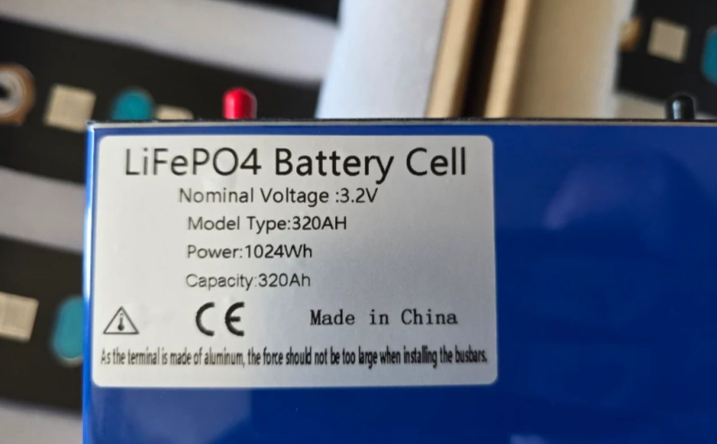 16броя 3.2v 320A LiFePO4 клетки