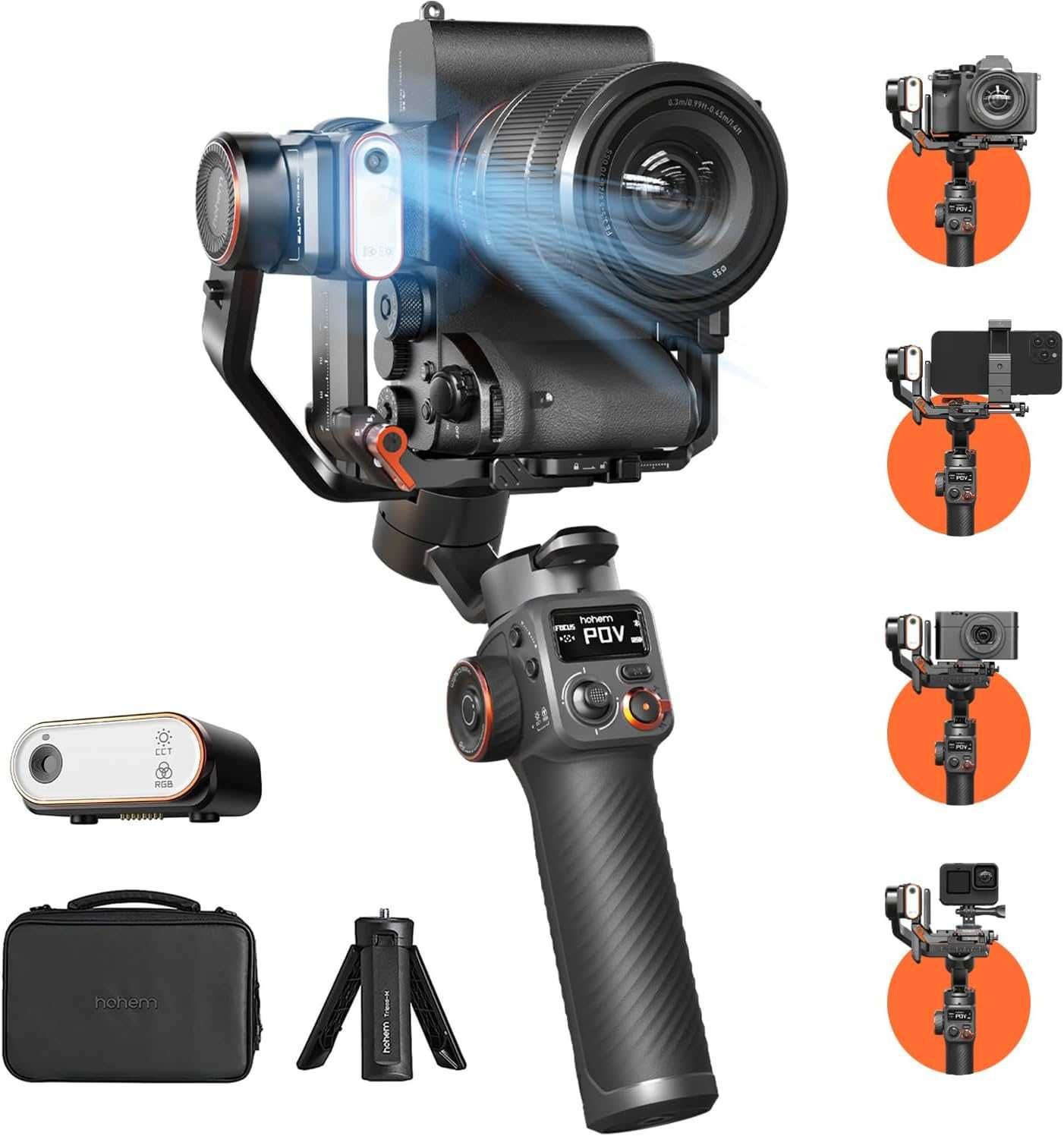ЛУЧШИЙ СТАБИЛИЗАТОР 2024г для камеры для смартфона для GoPro Hohem MT2
