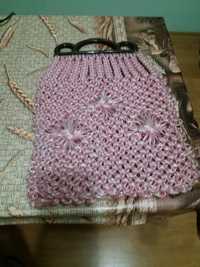 Ретро ръчно плетена чанта за пазаруване