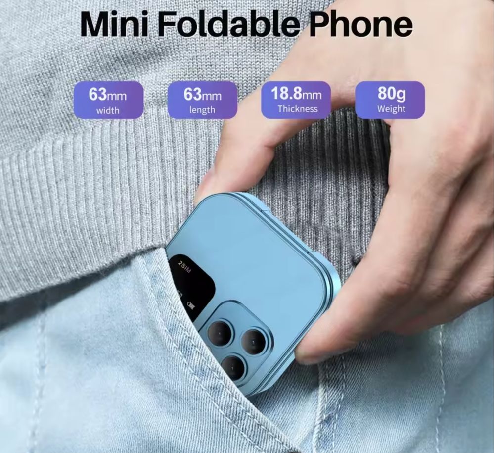 Mini телефон с две СИМ карти
