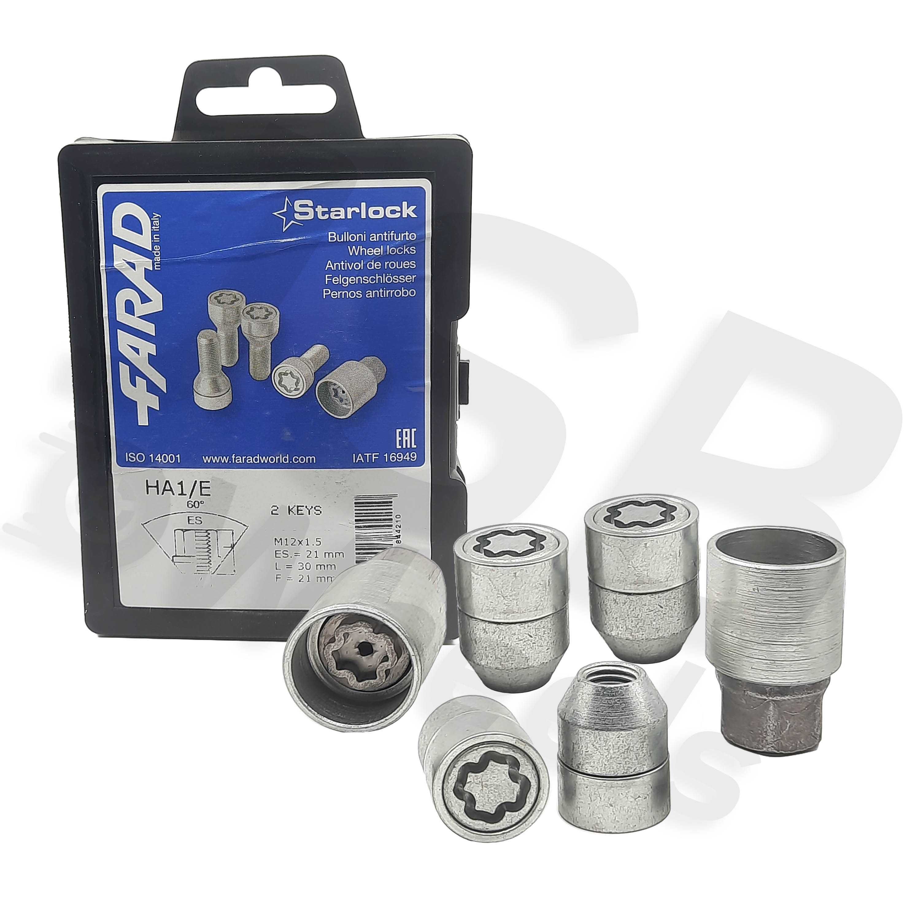 Set piulite antifurt Starlock cu 2 chei M12x1.5 Hyundai,Kia,Mitsubishi