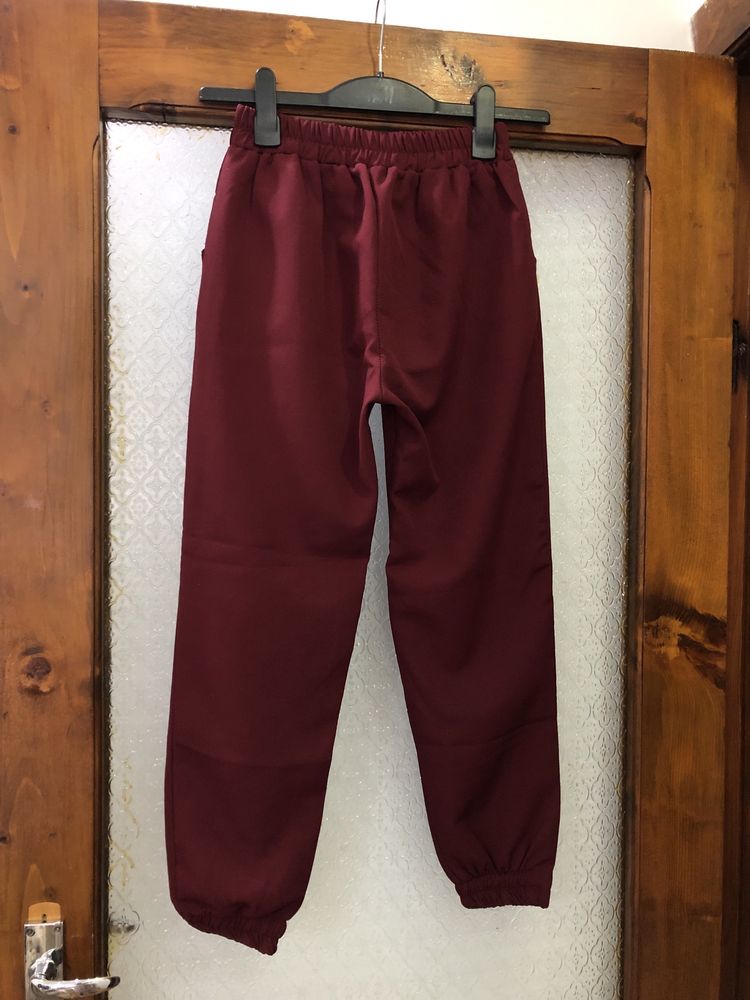 Pantaloni damă vișinii