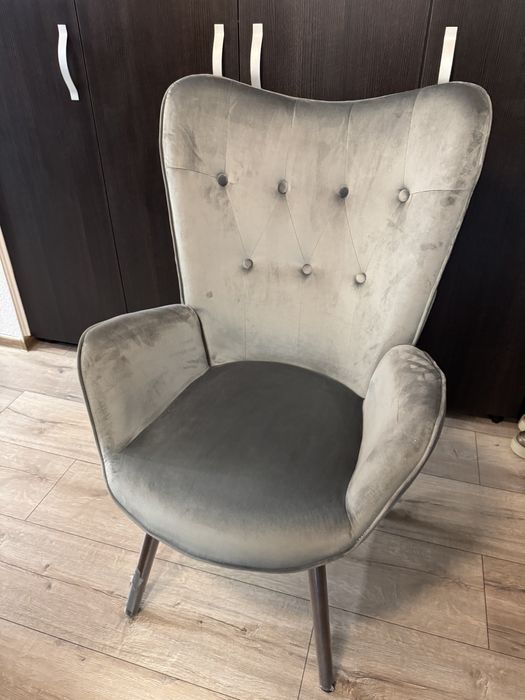 Fotoliu material textil, NOU Gri