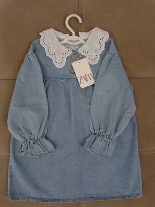 Модное джинсовое платье для девочек Турция