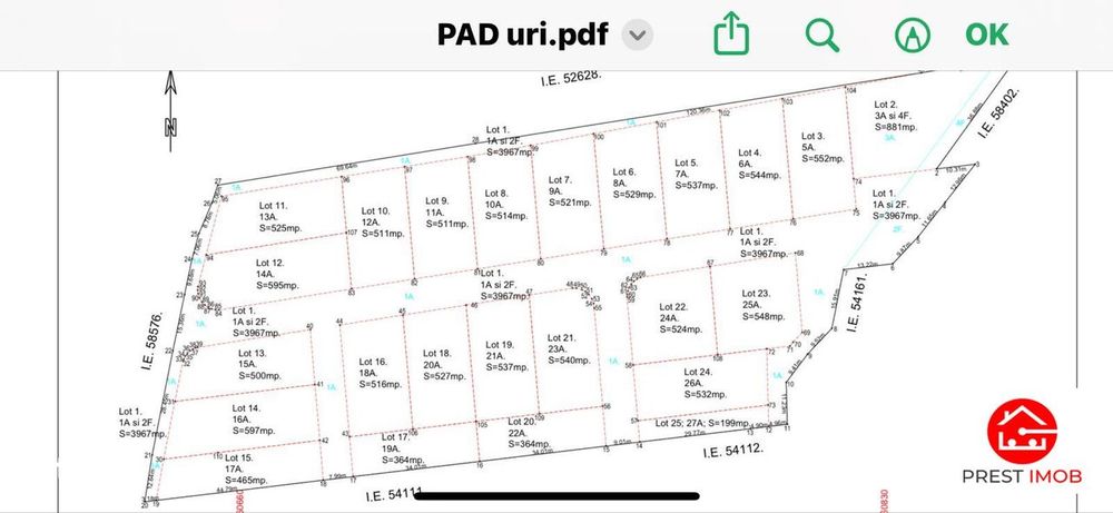 Parcele de vanzare de aprox 5 arii, 50 euro mp , Nazna,