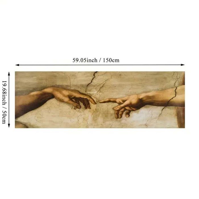 Tablou canvas poster Facerea lui Adam – 150x50 cm, orizontal/landscape