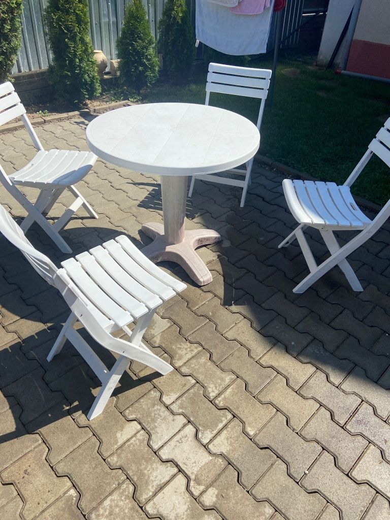 Masa  terasă și scaune rabatabile
