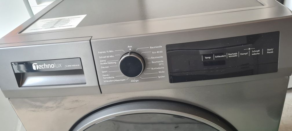 НОВА Пералня TECHNOLUX TL-WM-1459-A-DI - Тъмен инокс - 9 кг - A/1400об