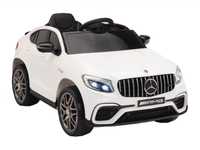 Masinuta electrica Mercedes GLC63s 70W 12V cu Scaun Tapitat #Alb