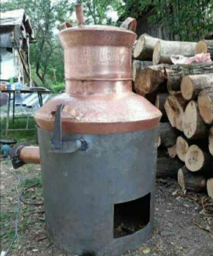 Vand cazan de țuică de 200 litri confecționat din tabla de cupru alime