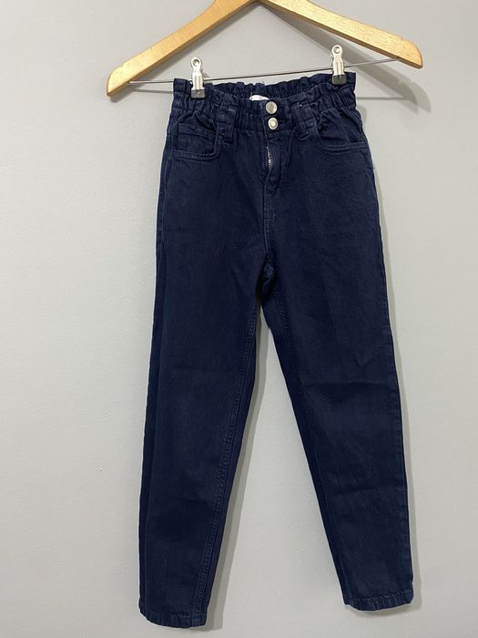 Панталон от дънкови плат, тъмно син за момиче, Mango