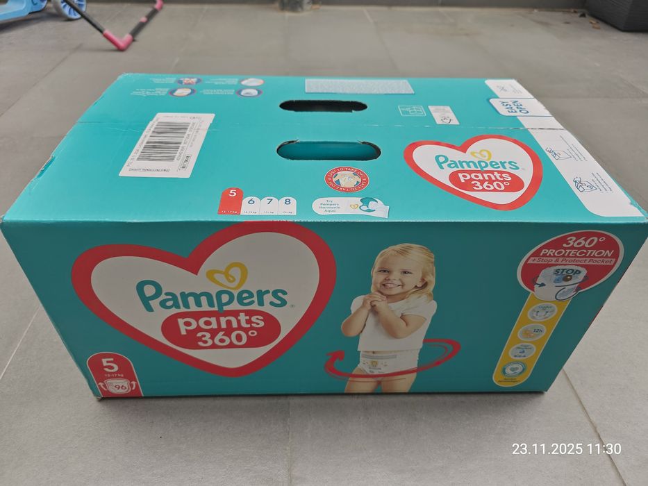 Scutece-Chilotel Pampers Pants 360 Mega Box Marimea 5, 96 buc