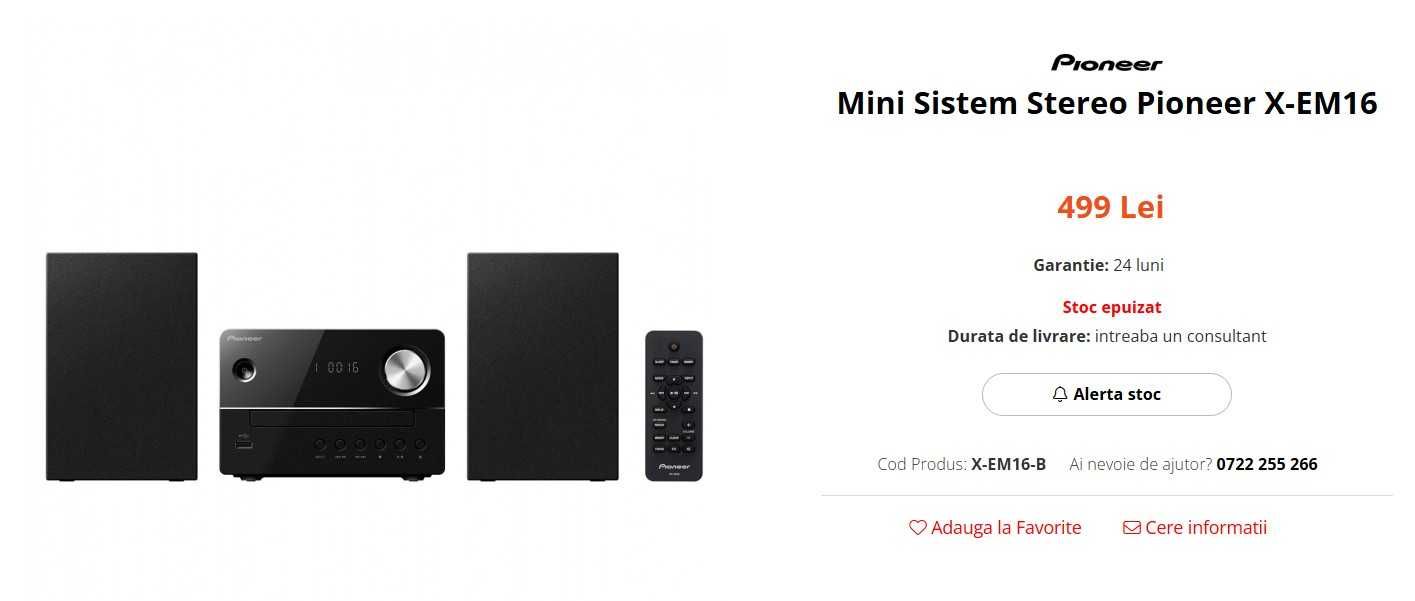 Sistem audio Pioneer X-EM16