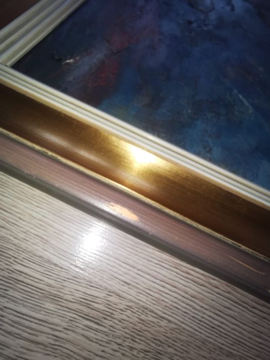 Антикварна картина Натюрморт плодове размери 112,5 см х 42,5 см х4см